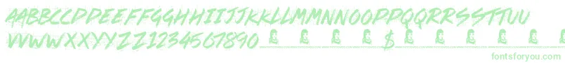 Splat Attack Font – Green Fonts on White Background