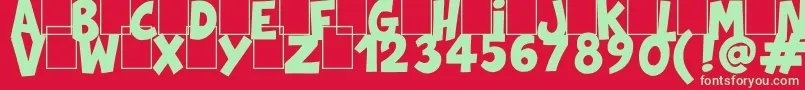 Splatch Font – Green Fonts on Red Background