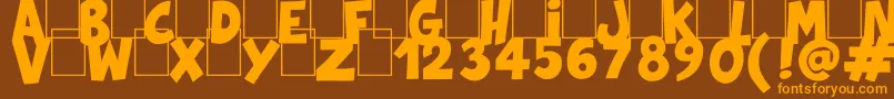 Splatch Font – Orange Fonts on Brown Background