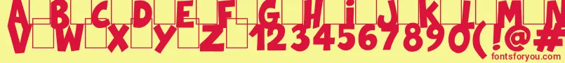 Splatch Font – Red Fonts on Yellow Background