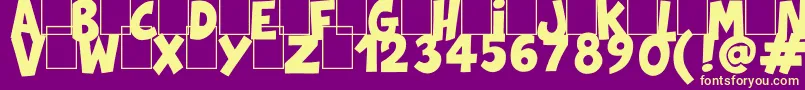 フォントSplatch – 紫の背景に黄色のフォント