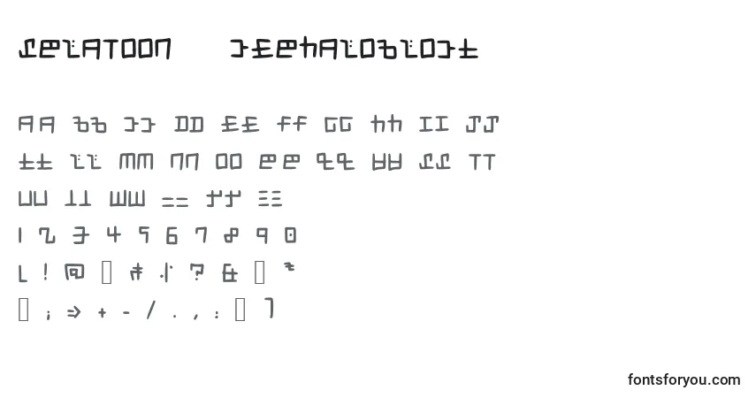 Fuente Splatoon   Cephaloblock - alfabeto, números, caracteres especiales