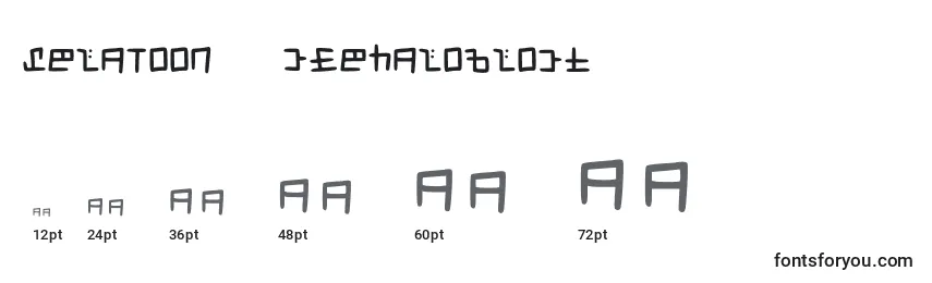 Splatoon   Cephaloblock Font Sizes