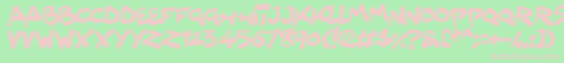 Splatter Kings Font – Pink Fonts on Green Background