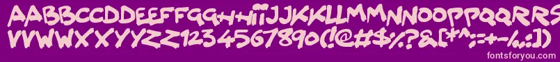 Splatter Kings Font – Pink Fonts on Purple Background