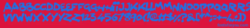 Подробнее о шрифте Splatter Kings Шрифт Splatter Kings – синие шрифты на красном фоне