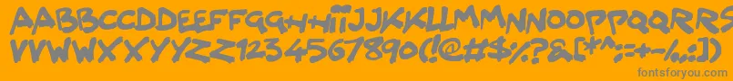 Splatter Kings Font – Gray Fonts on Orange Background