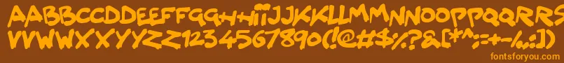 Splatter Kings Font – Orange Fonts on Brown Background