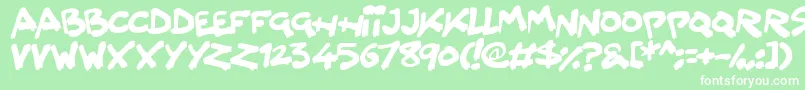 Splatter Kings Font – White Fonts on Green Background