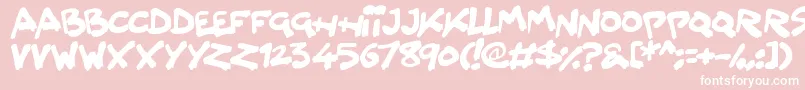 Splatter Kings Font – White Fonts on Pink Background