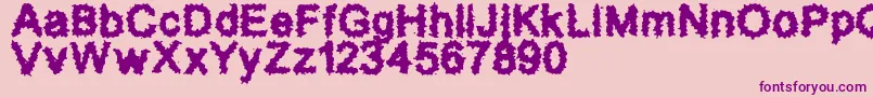 Splatz2 Font – Purple Fonts on Pink Background