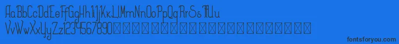 Шрифт Splendor PersonalUse – чёрные шрифты на синем фоне