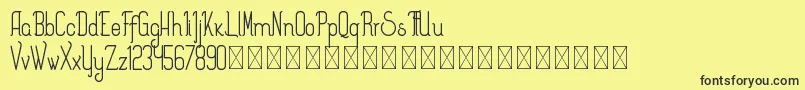 Splendor PersonalUse-Schriftart – Schwarze Schriften auf gelbem Hintergrund