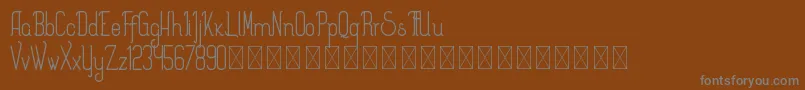 Splendor PersonalUse-Schriftart – Graue Schriften auf braunem Hintergrund