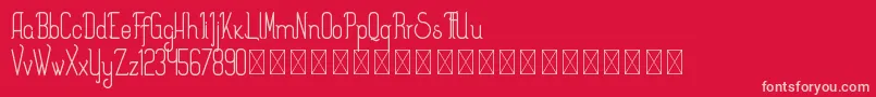 Splendor PersonalUse-Schriftart – Rosa Schriften auf rotem Hintergrund