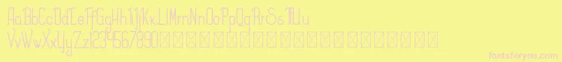 Splendor PersonalUse-fontti – vaaleanpunaiset fontit keltaisella taustalla