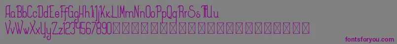 フォントSplendor PersonalUse – 紫色のフォント、灰色の背景