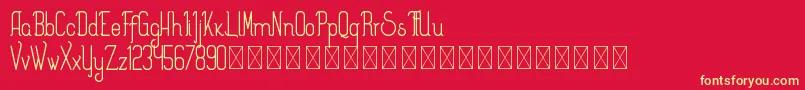 Splendor PersonalUse Font – Yellow Fonts on Red Background