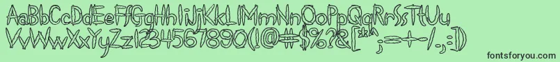 Spliffs Font – Black Fonts on Green Background