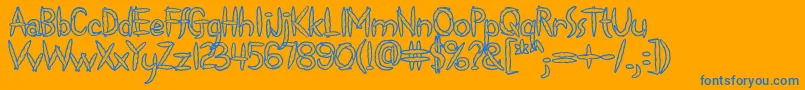 Шрифт Spliffs – синие шрифты на оранжевом фоне