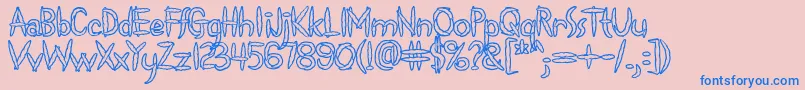 Шрифт Spliffs – синие шрифты на розовом фоне