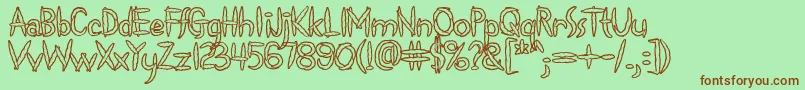 Spliffs Font – Brown Fonts on Green Background