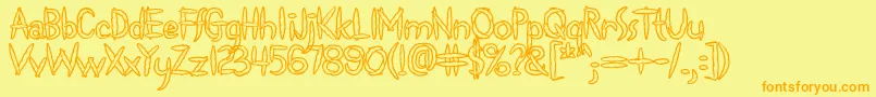 Spliffs Font – Orange Fonts on Yellow Background