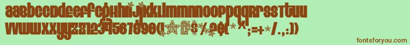 EightTrackProgramTwo Font – Brown Fonts on Green Background
