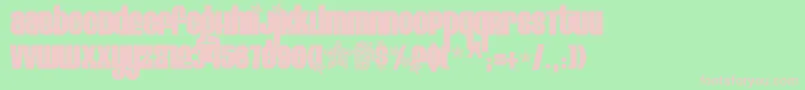 EightTrackProgramTwo Font – Pink Fonts on Green Background