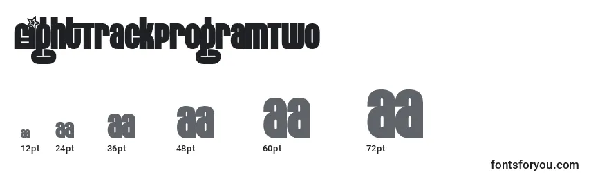 EightTrackProgramTwo Font Sizes
