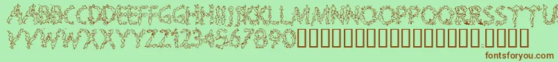 SPLOOGE  Font – Brown Fonts on Green Background