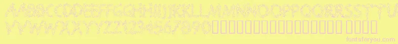 SPLOOGE  Font – Pink Fonts on Yellow Background