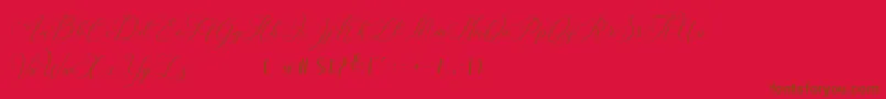 Шрифт Spoiled Girl – коричневые шрифты на красном фоне