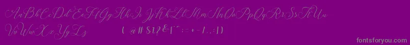 Spoiled Girl-Schriftart – Graue Schriften auf violettem Hintergrund