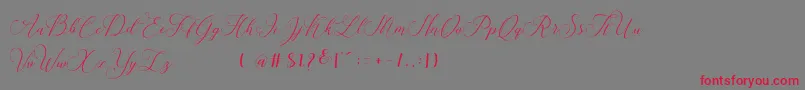 Spoiled Girl Font – Red Fonts on Gray Background