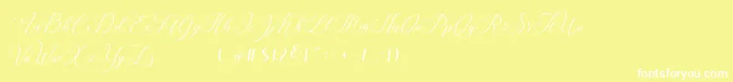 Spoiled Girl Font – White Fonts on Yellow Background