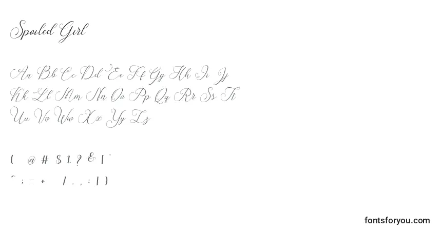Шрифт Spoiled Girl (141673) – алфавит, цифры, специальные символы
