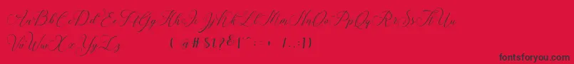 Spoiled Girl Font – Black Fonts on Red Background