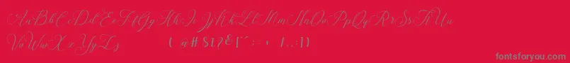 Spoiled Girl-Schriftart – Graue Schriften auf rotem Hintergrund