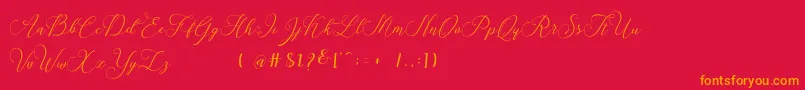 Spoiled Girl Font – Orange Fonts on Red Background