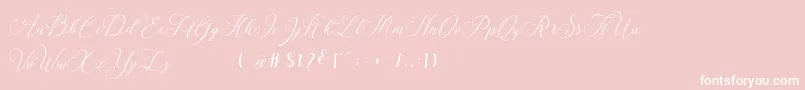 Spoiled Girl Font – White Fonts on Pink Background