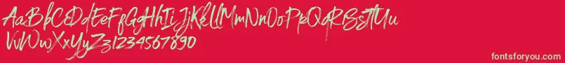 fuente Spoiled – Fuentes Verdes Sobre Fondo Rojo