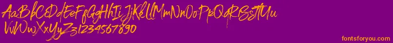 Spoiled Font – Orange Fonts on Purple Background