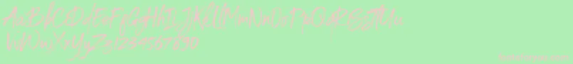 Spoiled Font – Pink Fonts on Green Background