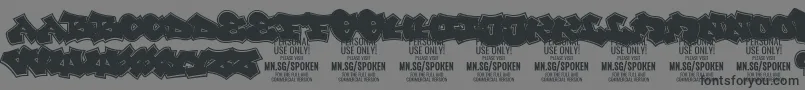 Spoken PERSONAL Font – Black Fonts on Gray Background
