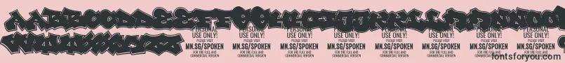 Spoken PERSONAL Font – Black Fonts on Pink Background