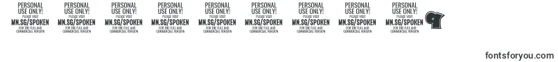 フォントSpoken PERSONAL – 数字と数値のためのフォント
