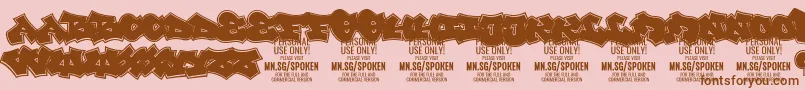 Spoken PERSONAL Font – Brown Fonts on Pink Background