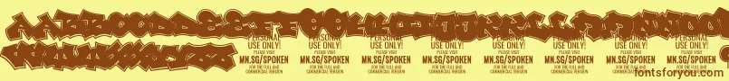 Подробнее о шрифте Spoken PERSONAL Шрифт Spoken PERSONAL – коричневые шрифты на жёлтом фоне