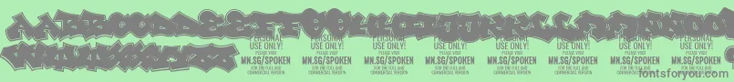 Spoken PERSONAL Font – Gray Fonts on Green Background